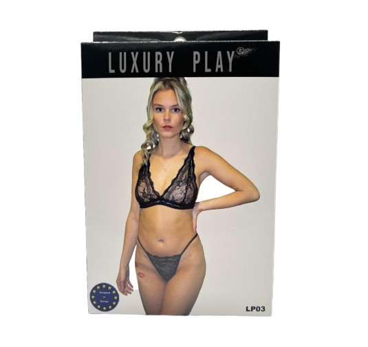 Bielizna-Luxury Play - Lingerie Set Small Black